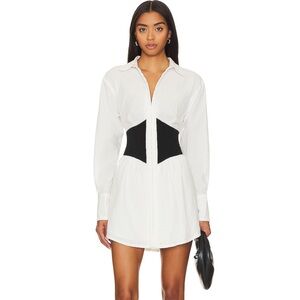 SOVERE REMINISCE CORSET SHIRT DRESS IN BLACK & WHITE | revolve
